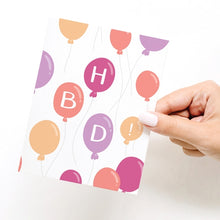 Load image into Gallery viewer, balloon birthday card
