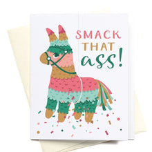 Load image into Gallery viewer, smack that ass piñata birthday card
