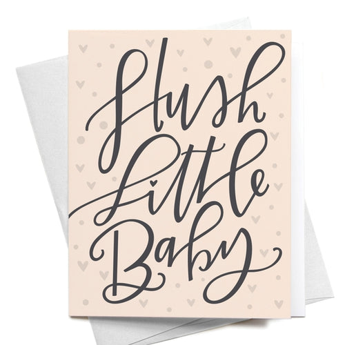 hush little baby baby shower card