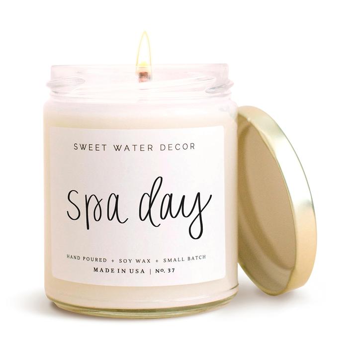 spa day soy bathroom candle