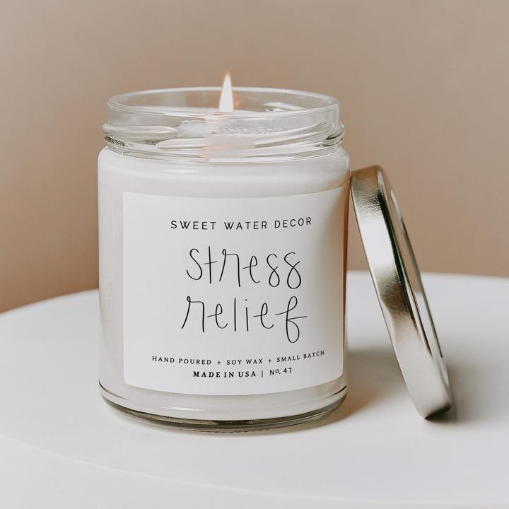 stress relief soy candle
