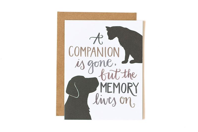 pet sympathy loss card