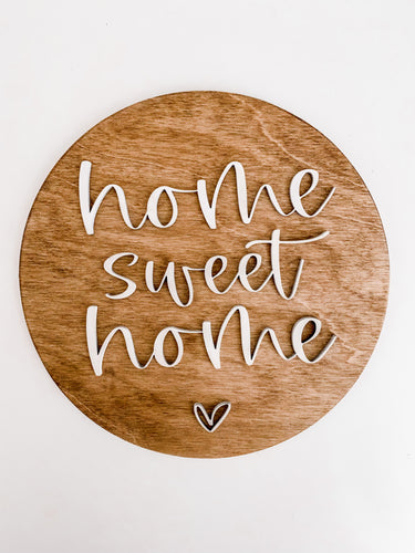 home sweet home tiered tray sign