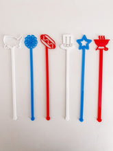 Load image into Gallery viewer, 4th of july beverage stirrers
