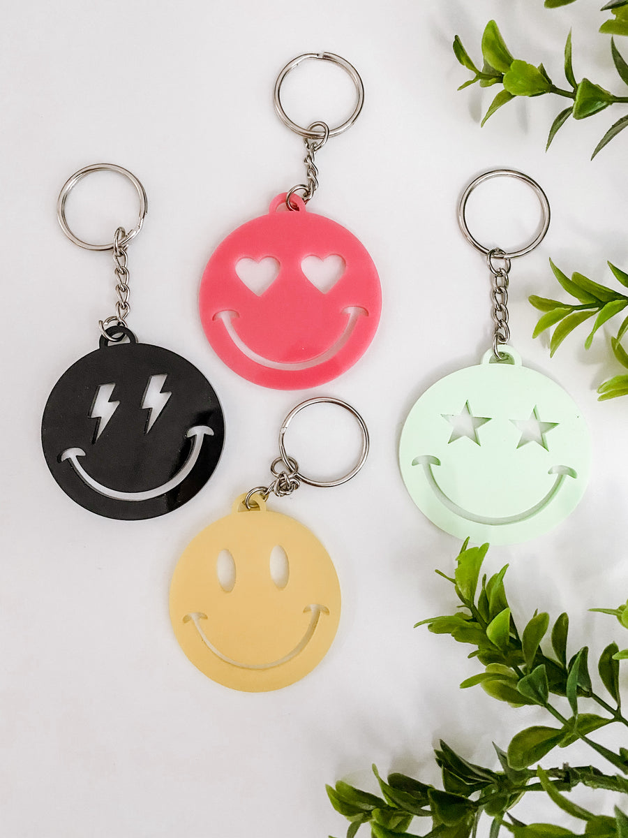 Smiley Face Keychain – Amber Christi Design