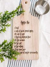 Load image into Gallery viewer, apple pie recipe cutting board
