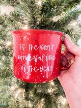 Load image into Gallery viewer, red christmas campfire mug
