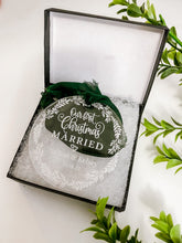 Load image into Gallery viewer, first christmas married clear acrylic ornament
