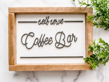 Load image into Gallery viewer, farmhouse coffee bar wood sign
