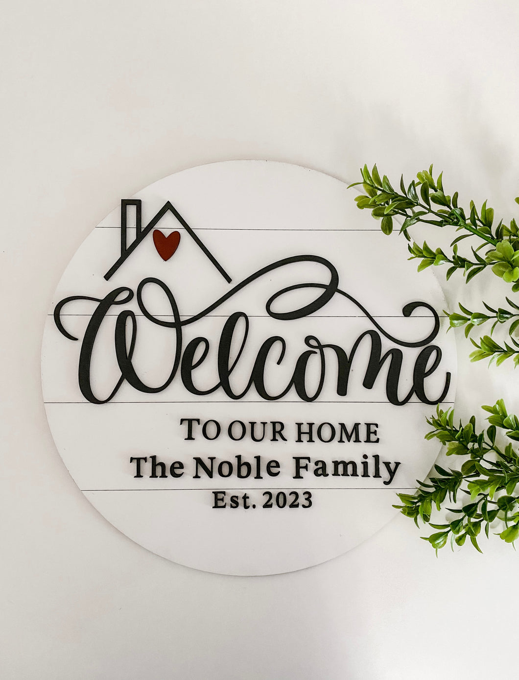 Custom Welcome Family Name Sign