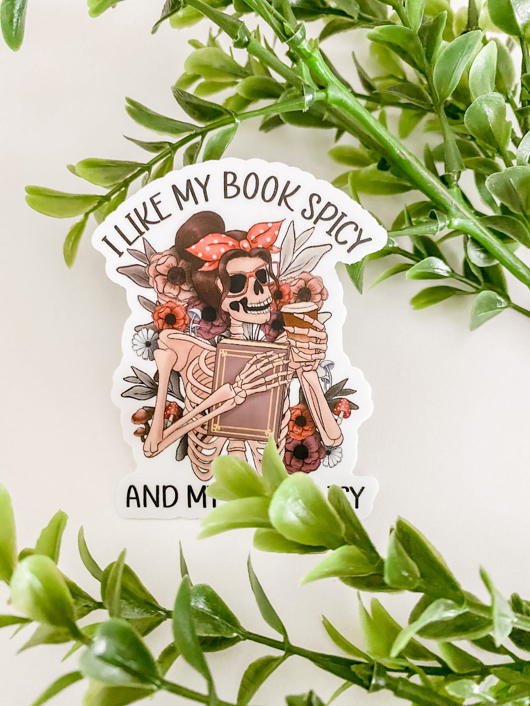 Spicy Book and Icy Coffee Sticker