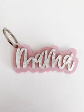 Load image into Gallery viewer, pink and white keychain

