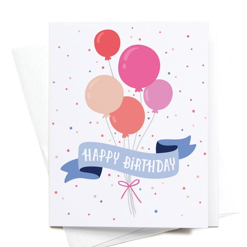 party balloon birthday card