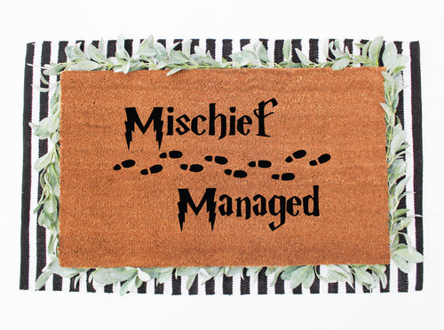 mischief managed doormat