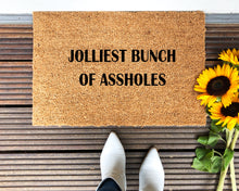 Load image into Gallery viewer, Jolliest Bunch Of Asshole Christmas Doormat
