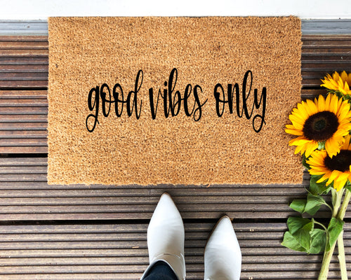 good vibes only doormat