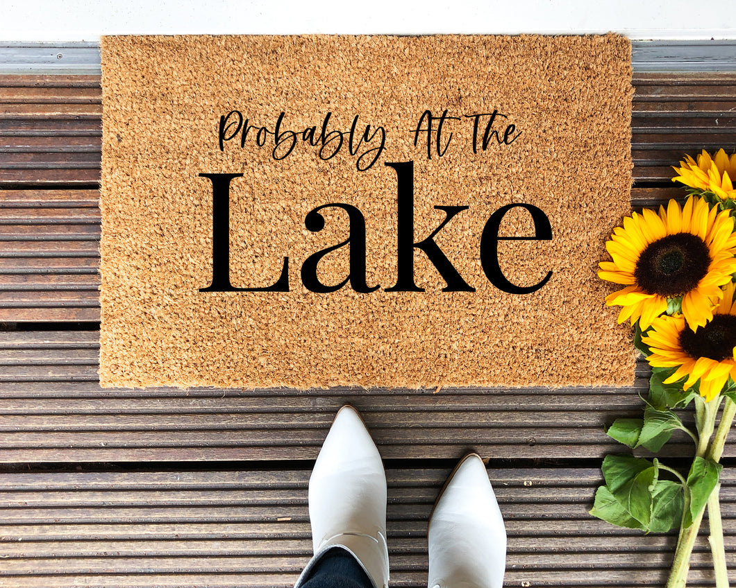 probably at the lake doormat