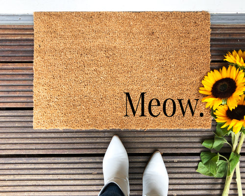 meow doormat for front porch