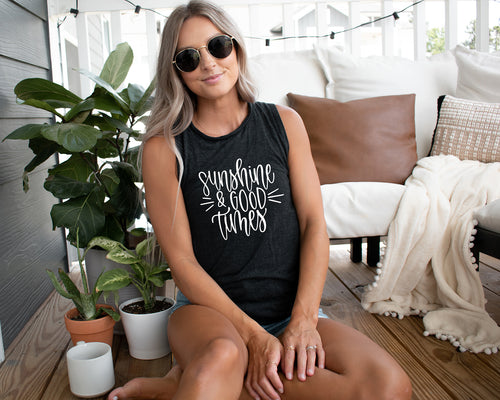 sunshine and good times summer tank top
