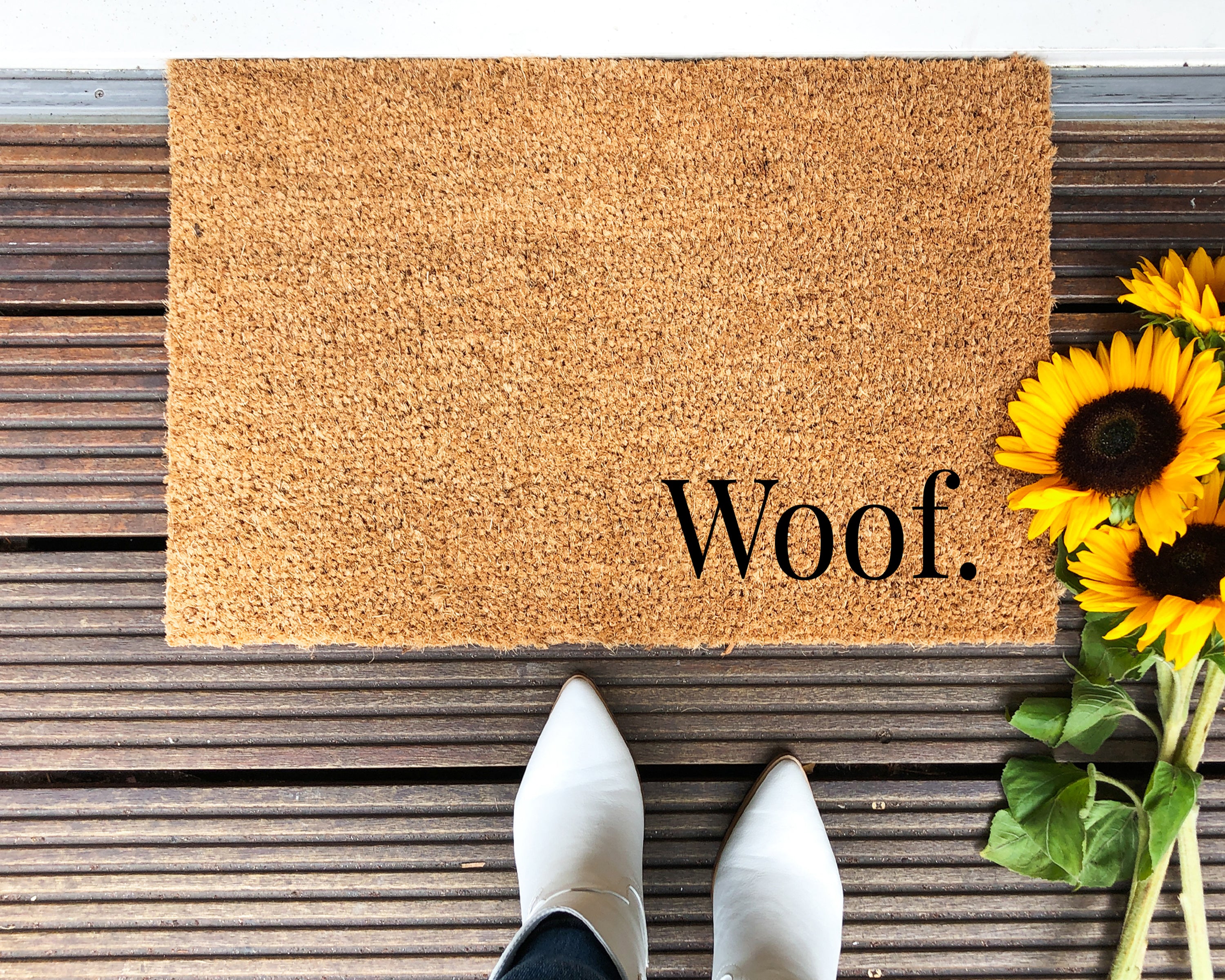 Woof Doormat Amber Christi Design